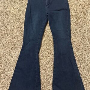 Elegant Navy Flare Jeans for Women